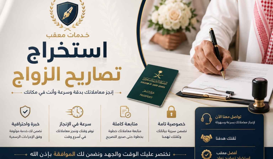 أفضل معقب استخراج تصاريح زواج