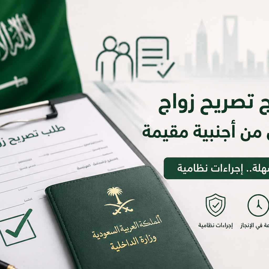 استخراج تصريح زواج سعودي من أجنبية مقيمة
