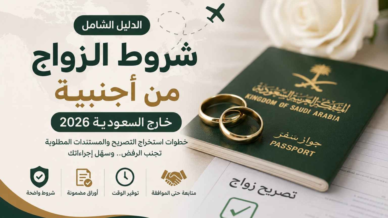 شروط الزواج من أجنبية خارج السعودية