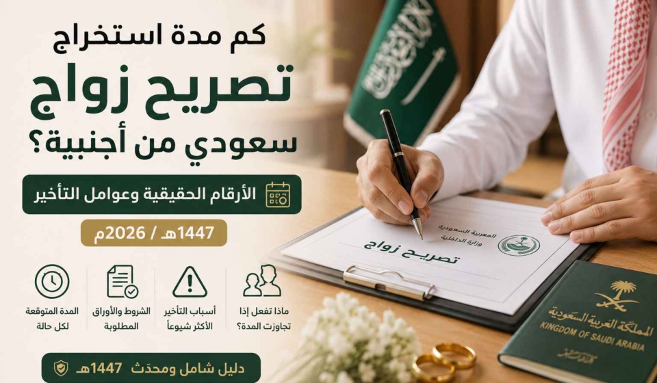 كم مدة استخراج تصريح زواج سعودي من أجنبية